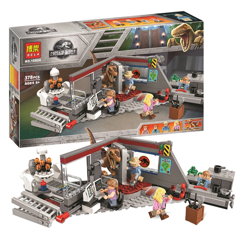 

Jurassic Dinosaur Velociraptor Chase Alan Grant Model Building Blocks Assemble Toy Brick Compatible with 10924