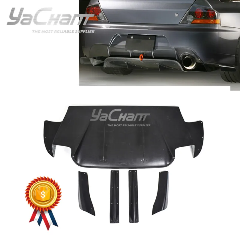 

Аксессуары для стайлинга автомобиля, задний диффузор из стекловолокна для F 2006-2007 Evolution 9 JDM VS, стильный задний диффузор с боковыми ластами