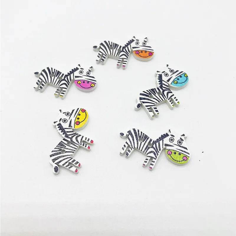 

1000pcs 29x21mm Mixed Zebra Wooden Buttons For Clothes Sewing Scrapbooking Crafts DIY Accessories Decoration