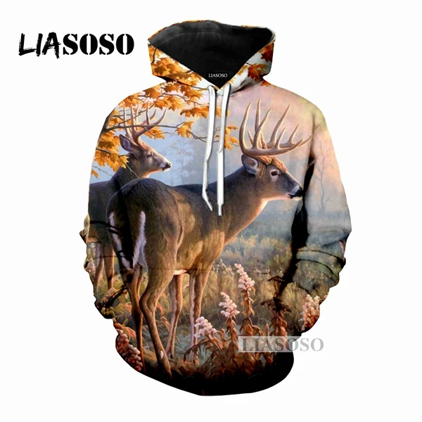 

Streetwear Hoodie 3d Print Casual Funny Hipster Deer Trees Women Men Clothing Hoodie Sweatshirt Tracksuit Hip Hop Pullover