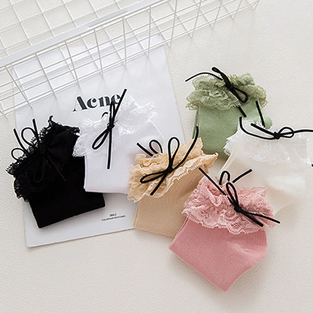 Женские милые кружевные короткие носки в стиле Харадзюку хлопковые принцессы