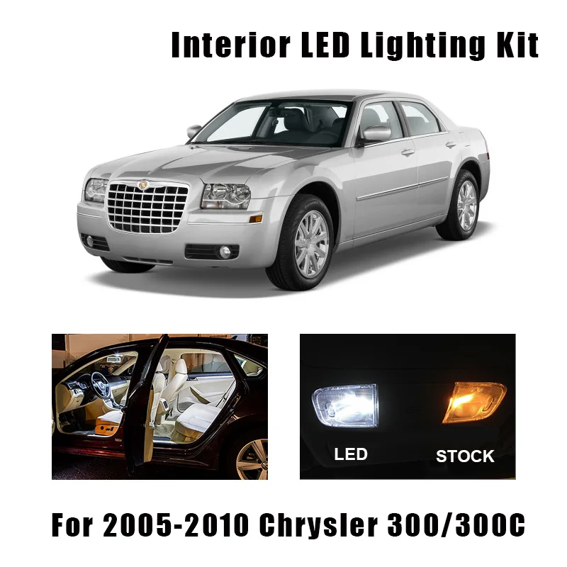 17 шт. белый светодиодный светильник для Интерьера Canbus лампы комплект подходит