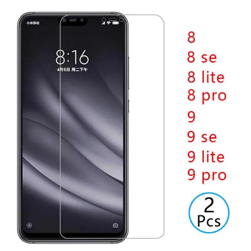 Закаленное стекло 9H для xio mi 8 8se Mi 8lite 8Pro Защитная пленка экрана 9 lite t pro
