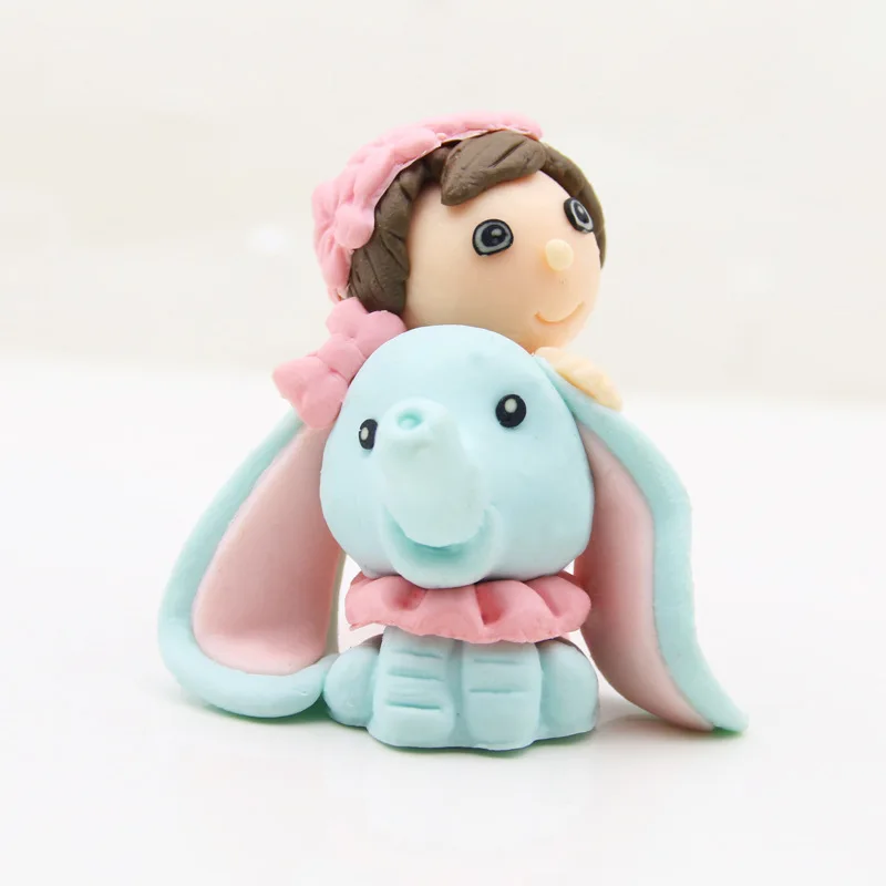 girl-elephant Красивые украшения торта с изображением леса животных, лисы, белки, цветов, венок, гирлянда, топпер для торта, товары для детского дня рождения - Цвет: girl-elephant