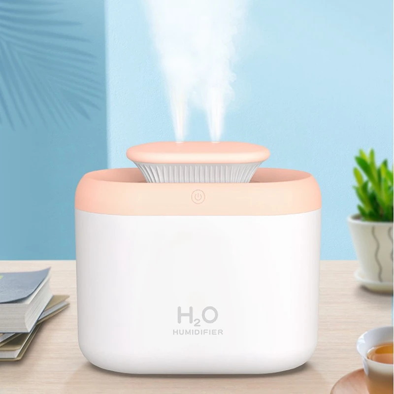 

3.3L Double Spray Air Humidifier Portable Humidifier with Night Light USB Aroma Diffuser Mist Maker for Home Car