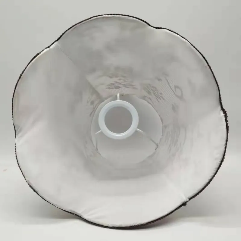 Лампа в стиле арт-деко E27 абажур из ткани с красным цветочным узором современная