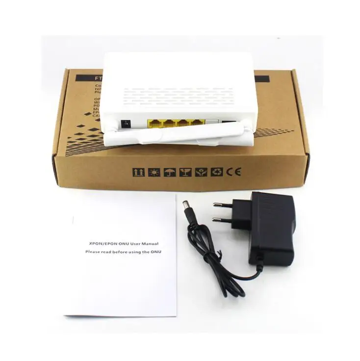 Лучшая цена ont onu 2 prot XPON 1GE + 1FE CATV WIFI с SC APC Green fiber интерфейс английская версия |