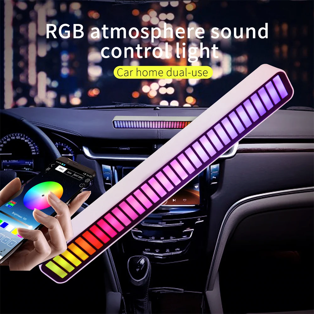

Car Sound Control Light USB table lamp Ambient Light LED Strip Light Sound Control Pickup Rhythm Light Music Atmosphere Lights