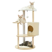 drop shipping large cat tree condo with sisal scratching posts deluxe multiple platform kitten play house cat toy cat condo towe