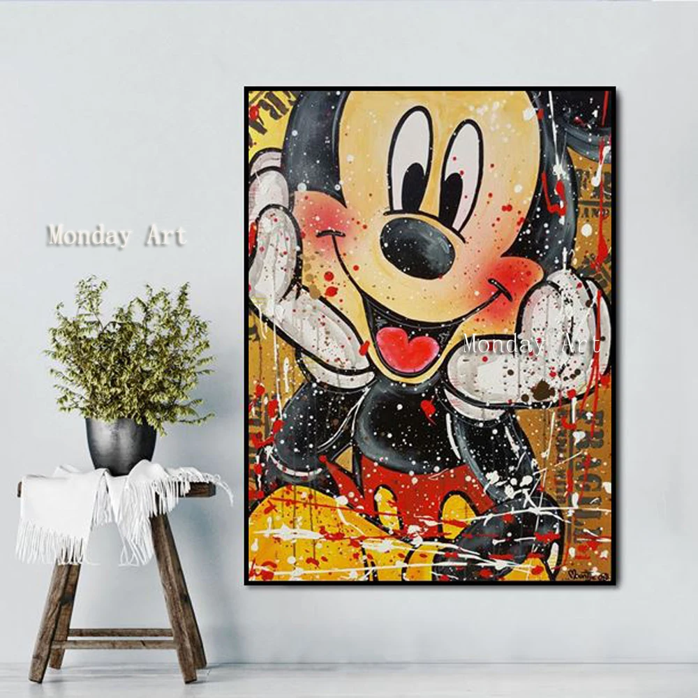 Новинка 100% ручная работа Алек граффити картина маслом на холсте искусство стену