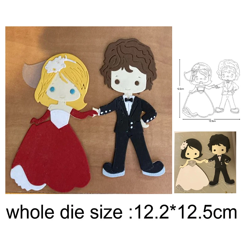 

Craft dies Christmas Wedding Couple Boy Girl Metal Cutting Dies for Scrapbooking dies Album Paper Cards Decor Embossing Die Cuts
