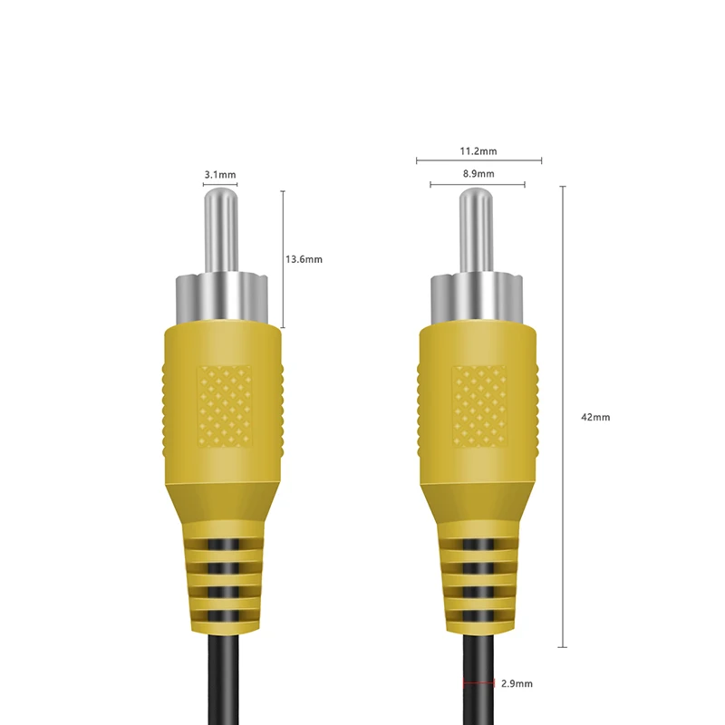

AV cable RCA to RCA Male Video Cord Composite Yellow Cable TV DVD VIDEO M-M 90cm
