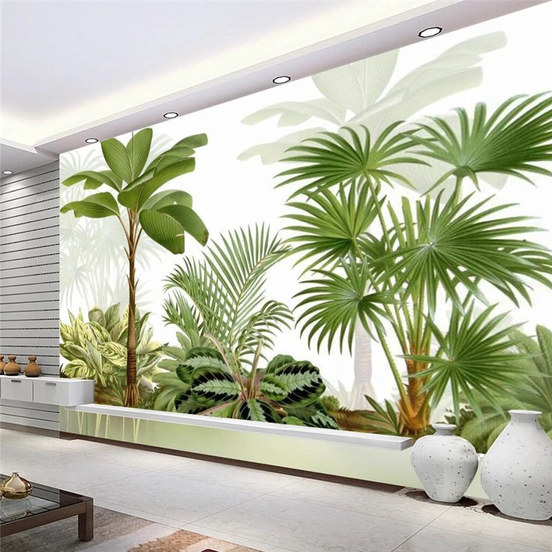 Винтажные фотообои beibehang с изображением листьев Юго-Восточной Азии на заказ