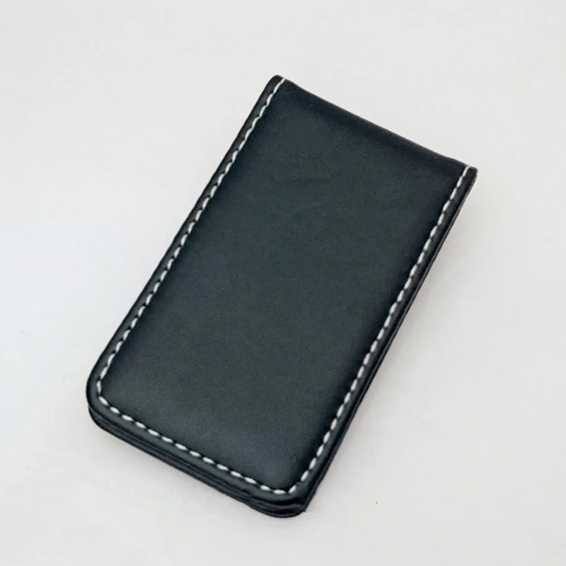 Магнитный зажим для денег мужчин и женщин кожаный кошелек держатель карт тонкий