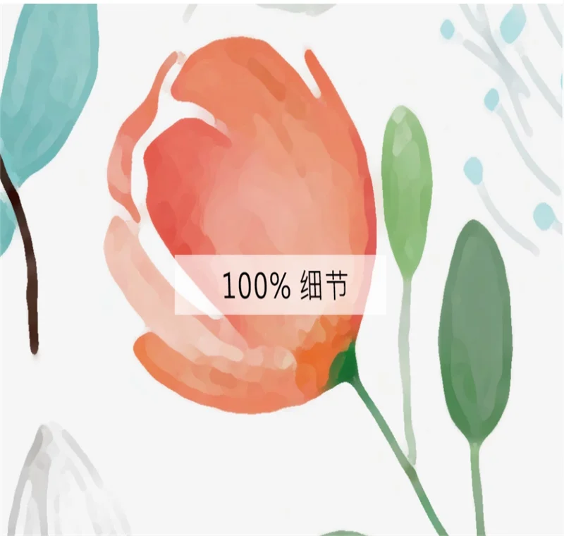 Xuesu Nordic hand-painted European-style flower TV living room bedside bedroom custom wallpaper mural 3D / 5D 8D photo wall |