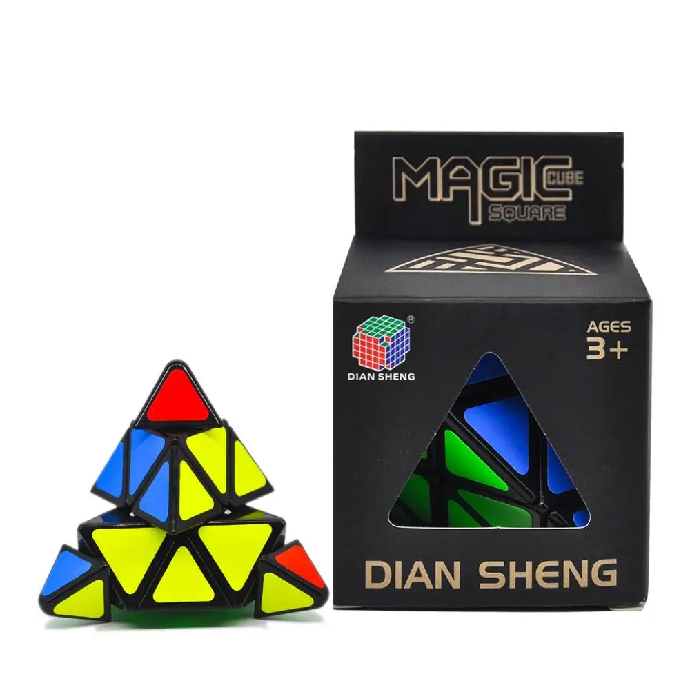 Скоростной кубик-пирамида наклейка кубик меньше магические Кубики-пазлы
