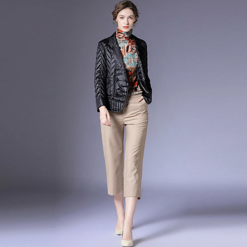 Autumn Fashion Trend Warm Lightweight Super Hot Short Overcoat Female Plus Size Light Blazer Women's Winter Puffer Down Jacket