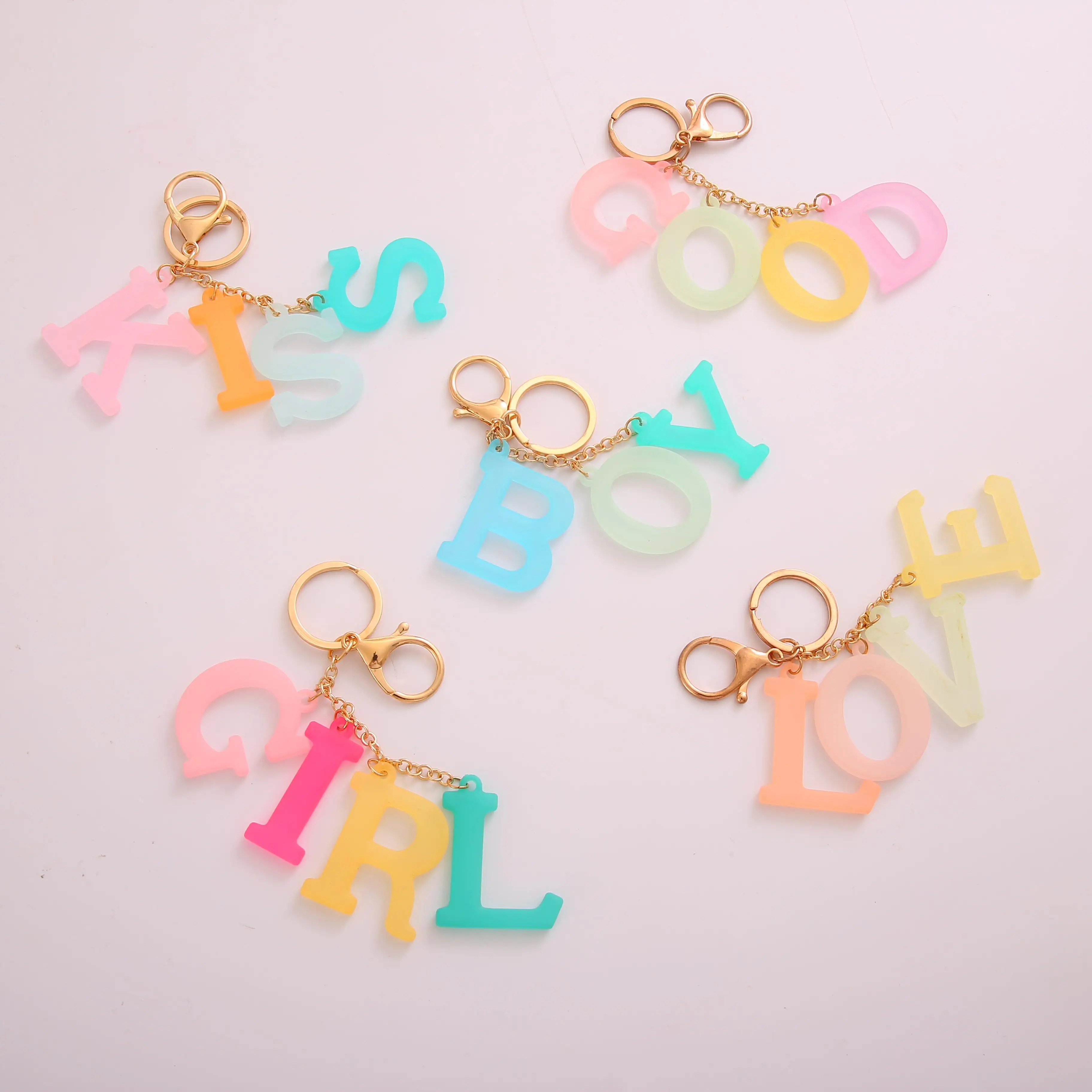 E-Ling брелок с надписью на английском языке Сумочка брелоком подвески для женщин и