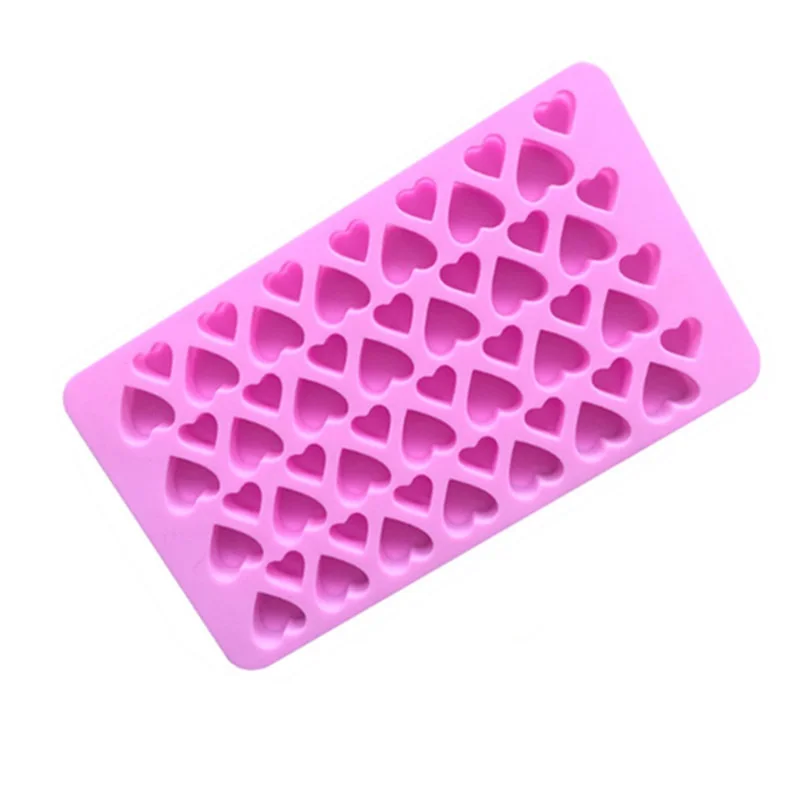56 отверстия любящее сердце Форма силиконовые формы для шоколада желе конфет