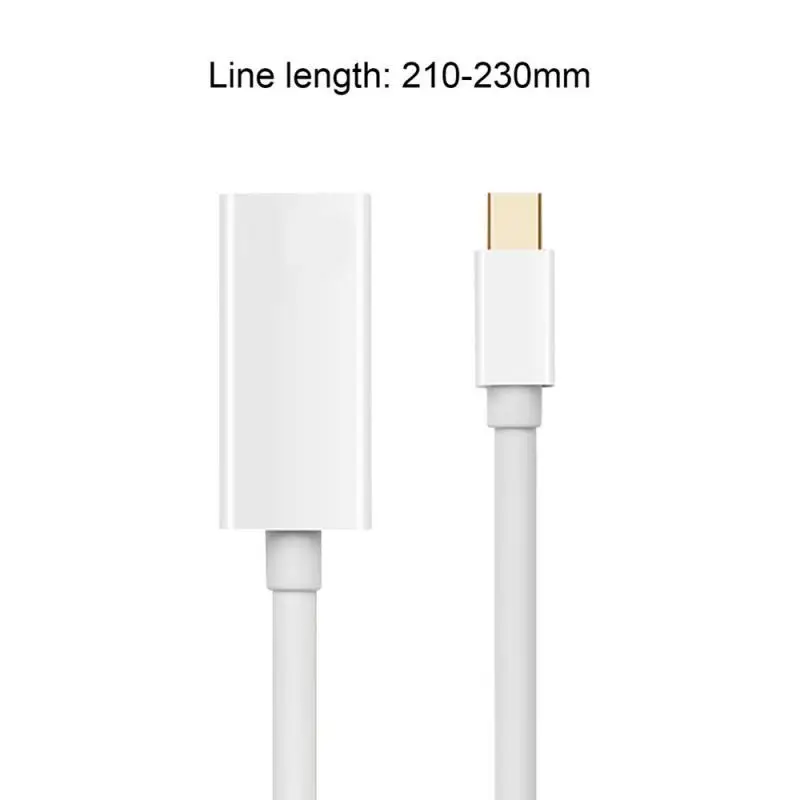 Новый мини DP к HDMI совместимый кабель порт able Аудио мультимедийный дисплей Белый