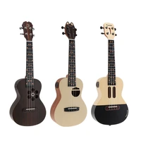 populele s1q1u1 23 inch concert smart ukulele cat ear style spruce wood acoustic 4 strings guitar with app teaching