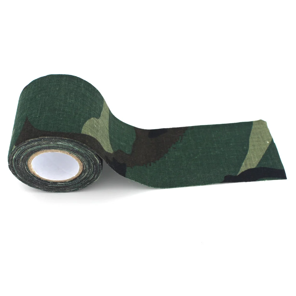 4.5*500cm Plastic Retractable Non-woven Outdoor Camouflage Hunting Cycling Stickers Tape Army Camo Wrap Sniper Rifle Hide | Спорт и