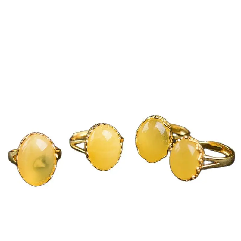 Курица масла пчелиный воск желтый цвета розового золота серебряное кольцо