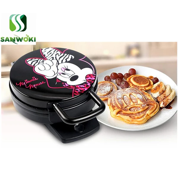 Электрическая вафельница вафельный торт жаровня машина Милая мышь Форма гриль