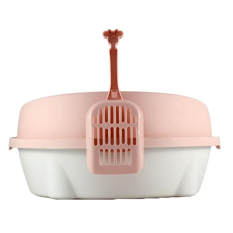 Новый полузакрытый кошачий Туалет большой пластиковый ящик для кошачьего