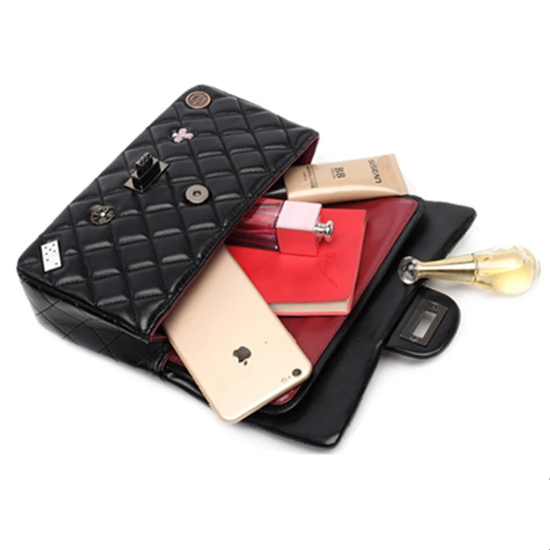 Сумка на плечо Ретро масло воск кожаный значок цепочке для женщин ромбовидная