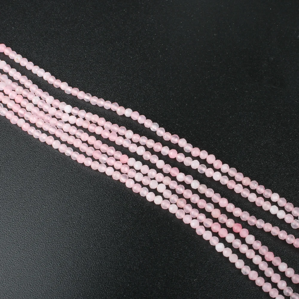 

Natural stone 2.5mm semi-precious stone powder water crystal beads jewelry making DIY necklace bracelet accessories 16 inches