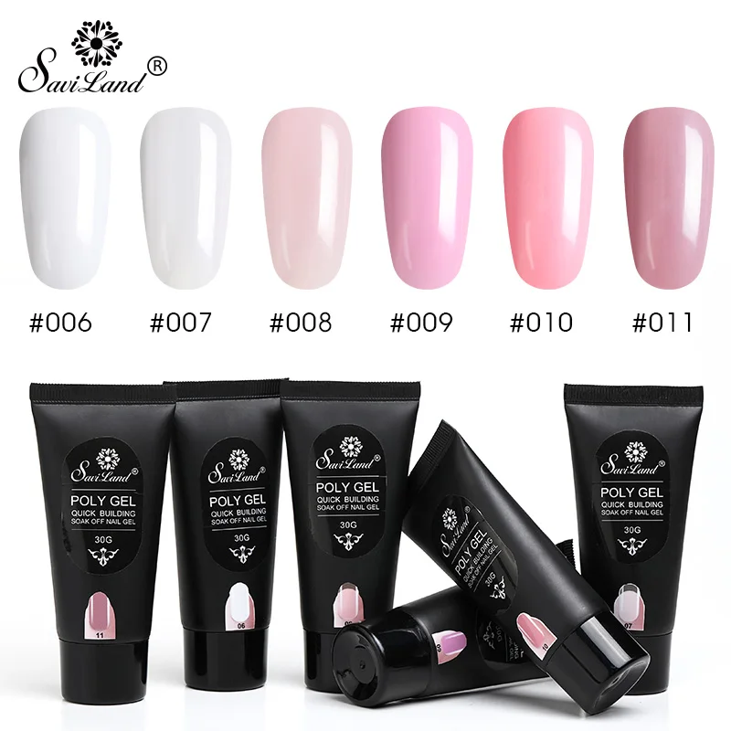 Маникюрный лак для наращивания ногтей Saviland 30 мл УФ-светодиодный твердый