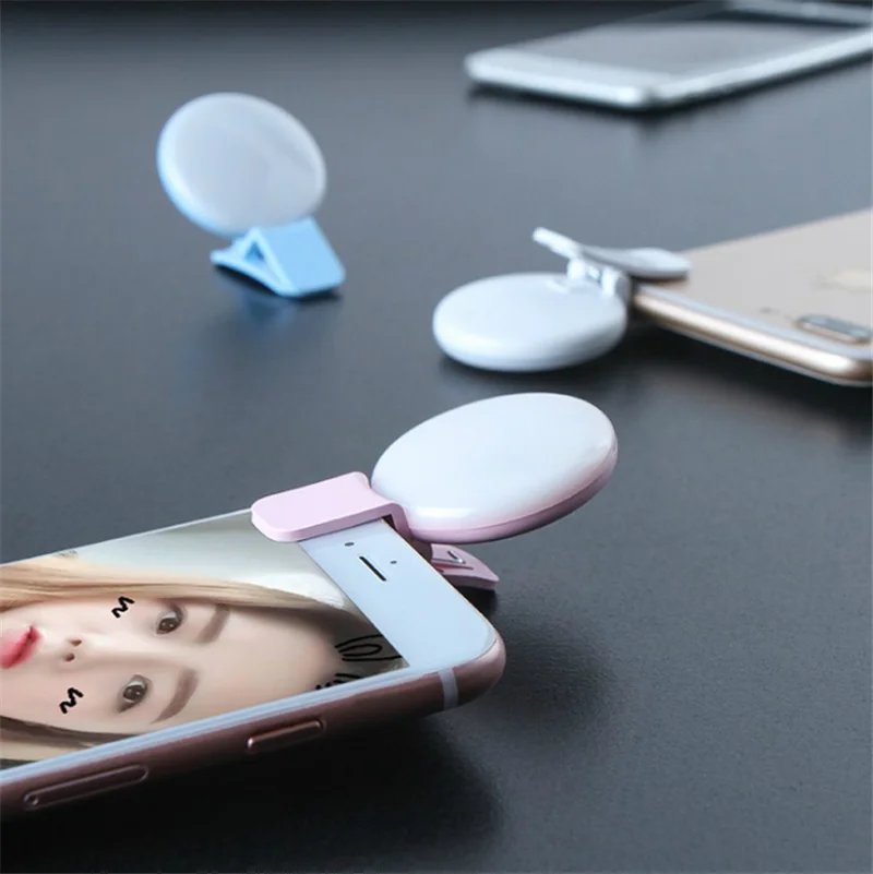 Горячая портативная селфи вспышка Led камера клип-на мобильный телефон кольцо