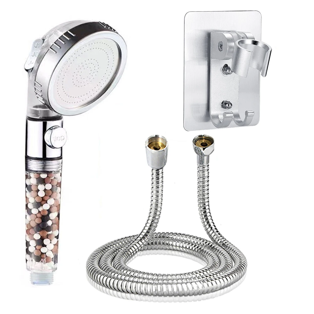 

Shower Set Shower Head Spray Hose Shower Head Holder Bathroom Hand Hold Shower Head Set High Pressure Shower Replacement Kit