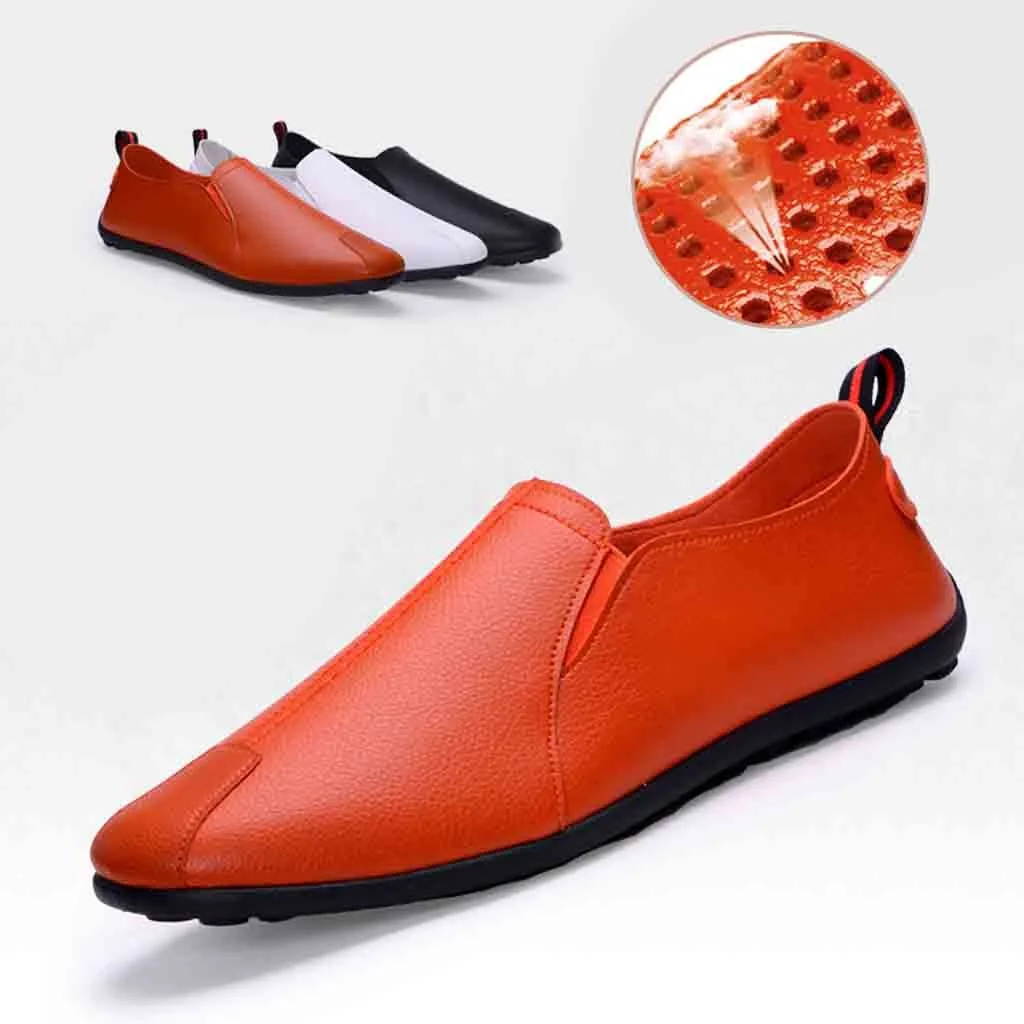Fashion causal men shoes Leather Casual Slip-On Breathable Driving Boat Shoes Dress sapato social masculino #y2 | Обувь
