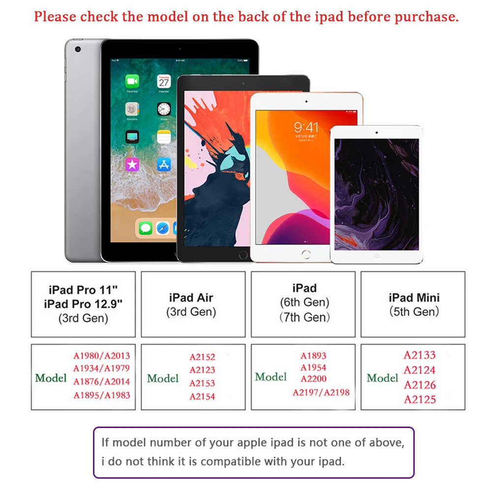 

iPad Pro 3rd iPad 6 7th Air 4th Mini 5 6