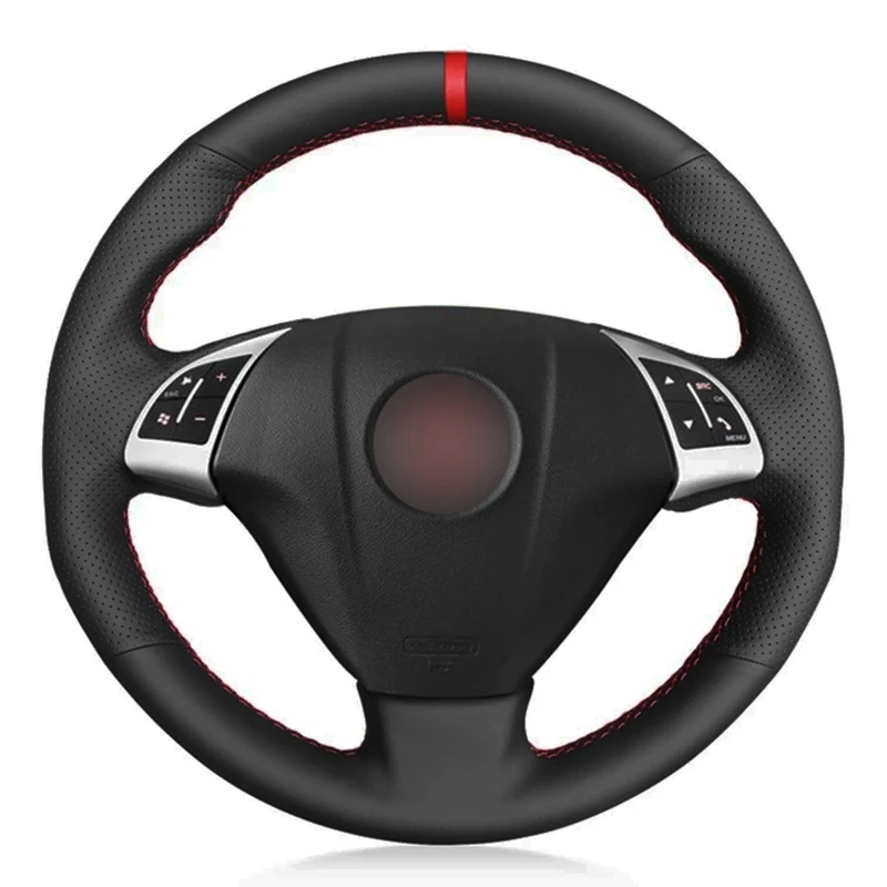 Чехол рулевого колеса автомобиля мягкая черная искусственная кожа для Fiat Grande Punto Bravo Linea 2007-2019 Qubo Doblo Opel Combo