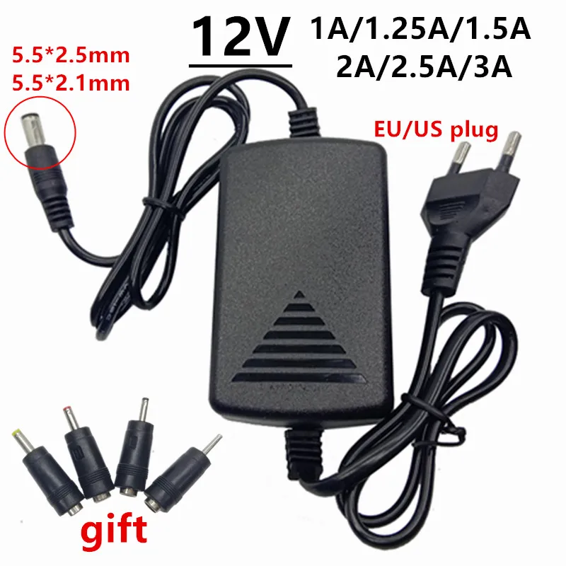 Адаптер питания на 12 В постоянного тока 1 А 220 а мА 2 3 источник импульсный