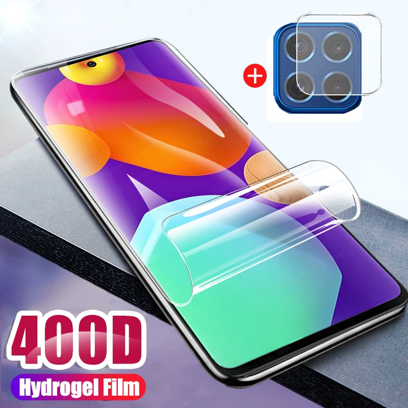 

Гидрогелевая пленка 2 в 1 для Samsung Galaxy M62 M52 M32 M22 M12, Защитная пленка для камеры Samsun F62 F52 F42, зеркальная защитная стеклянная пленка