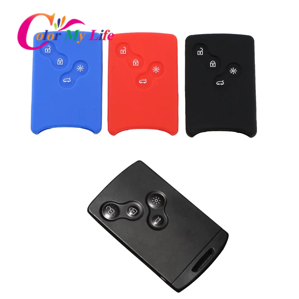 4 кнопки силиконовый чехол для автомобильного ключа протектор держатель