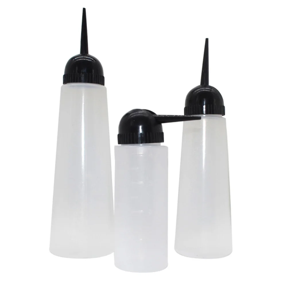 

5pcs 260ml Hair Dye Bottles Refillable Oblique Nozzle Hair Coloring Container Shampoo Bottle for Salon