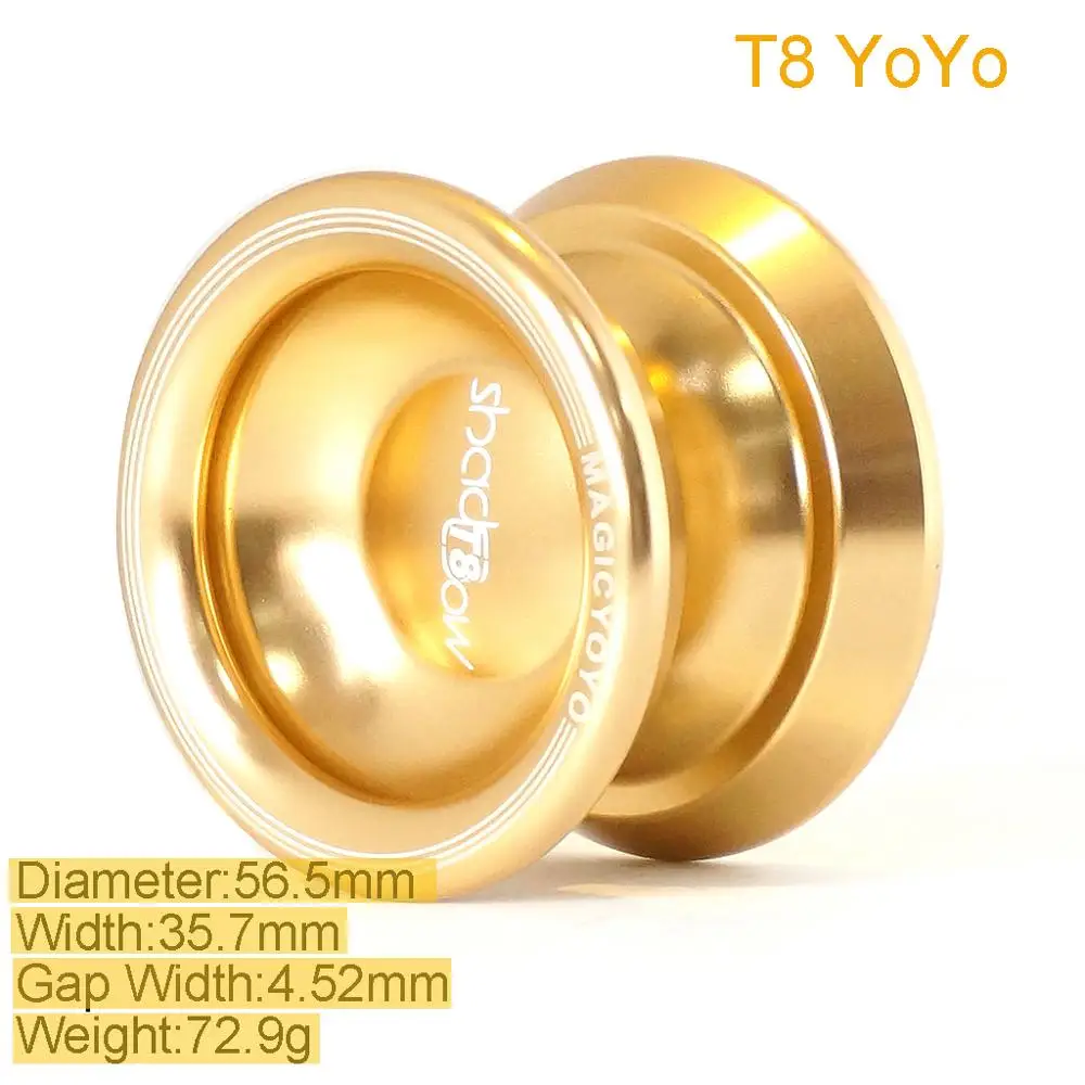 MAGIC YOYO T8 металлический алюминиевый сплав золотой 8 шариковый подшипник Yoyo с