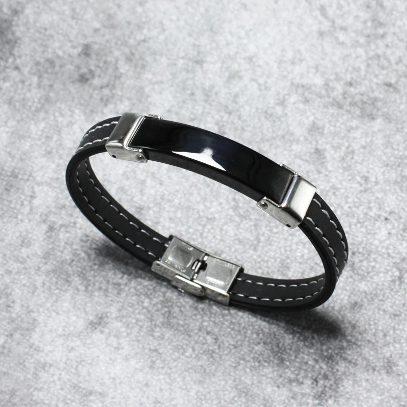 Новинка 2020 силиконовые браслеты для мужчин и женщин черный повседневный браслет