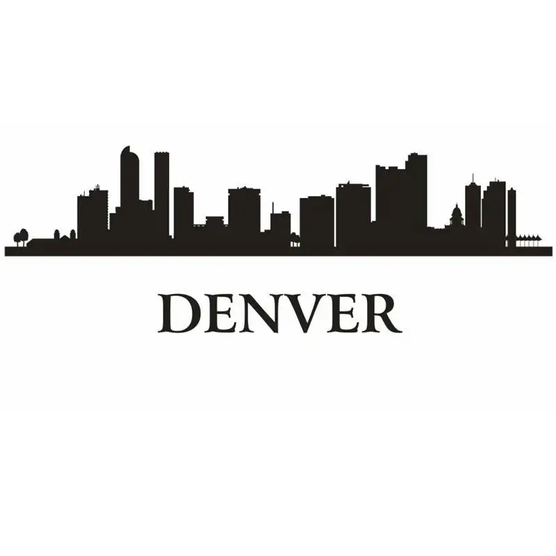 

DENVER Skyline Decal Wall Sticker Vinyl Stickers Decor Mural Art Living Room Home Decoration Landmark Skyline Wall Decal