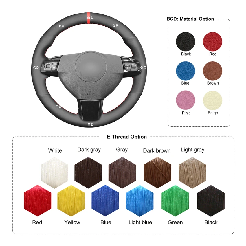 

MEWANT Black Suede Steering Wheel Cover for Opel Astra H Signum Vectra C Vauxhall Signum Vectra C Holden Astra 2004 2005-2009