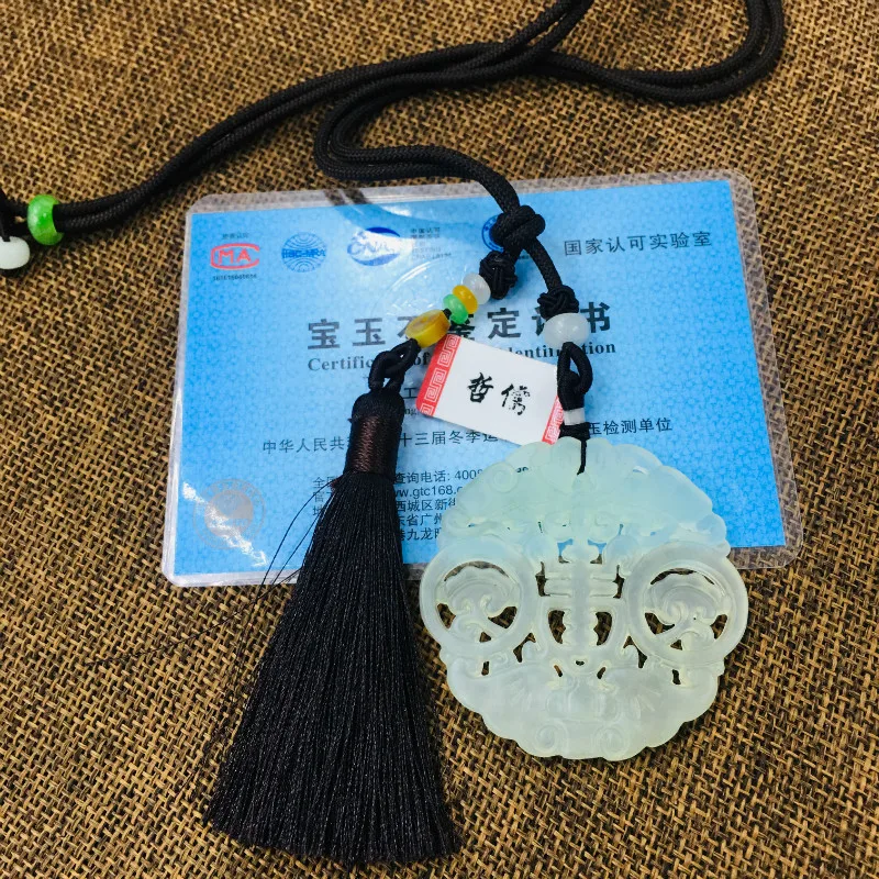 

New natural white rough carved ice hollow retro flower pendant three colorful beads necklace sweater chain