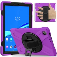 silicone cover for lenovo tab m10 fhd plus shockproof cover tb x606x tb x606f case with rotatable hand strappen