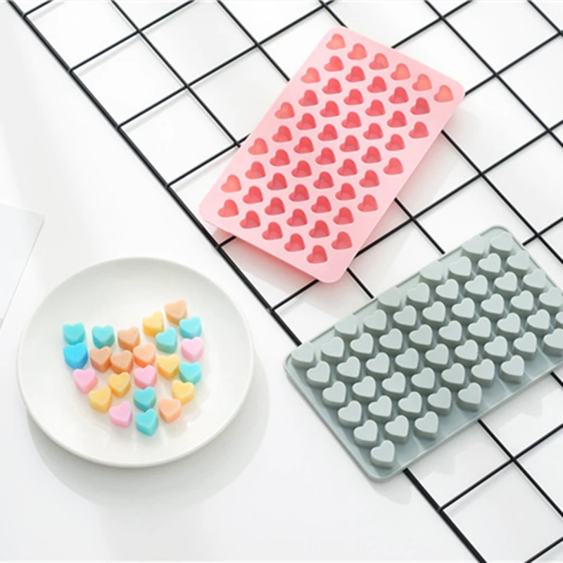 

55 heart-shaped Mini lovely Cake Ice Silicone Mold For Chocolate Desserts Pudding Baking Cakes Decorating Tool Molds Pan Soap