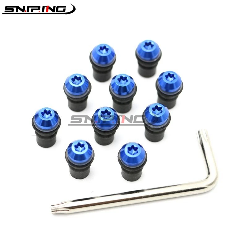 Болты для ветрового стекла мотоцикла 5 мм 10 шт. винты крепежные гайки Suzuki GSXR 600 750