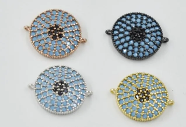 15 мм круглый кристалл micro pave cz Циркон кубический цирконий бусины медь серебро